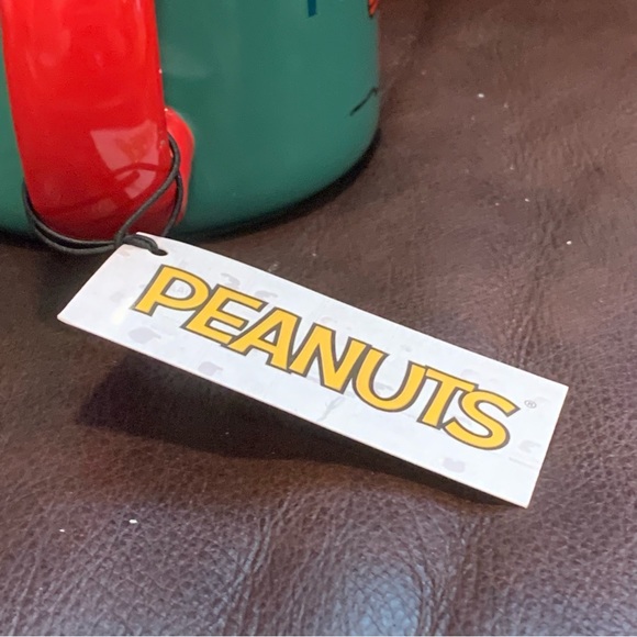 Snoopy on Doghouse with Christmas Trees Peanuts Mug - Woodstock with Candy Cane - Picture 7 of 10